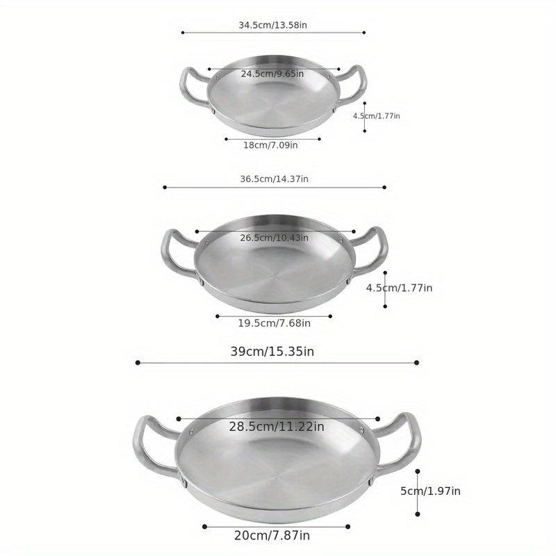 Stainless Steel Plate Handle Barbecue Hot Pot Cookware