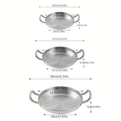 Stainless Steel Plate Handle Barbecue Hot Pot Cookware