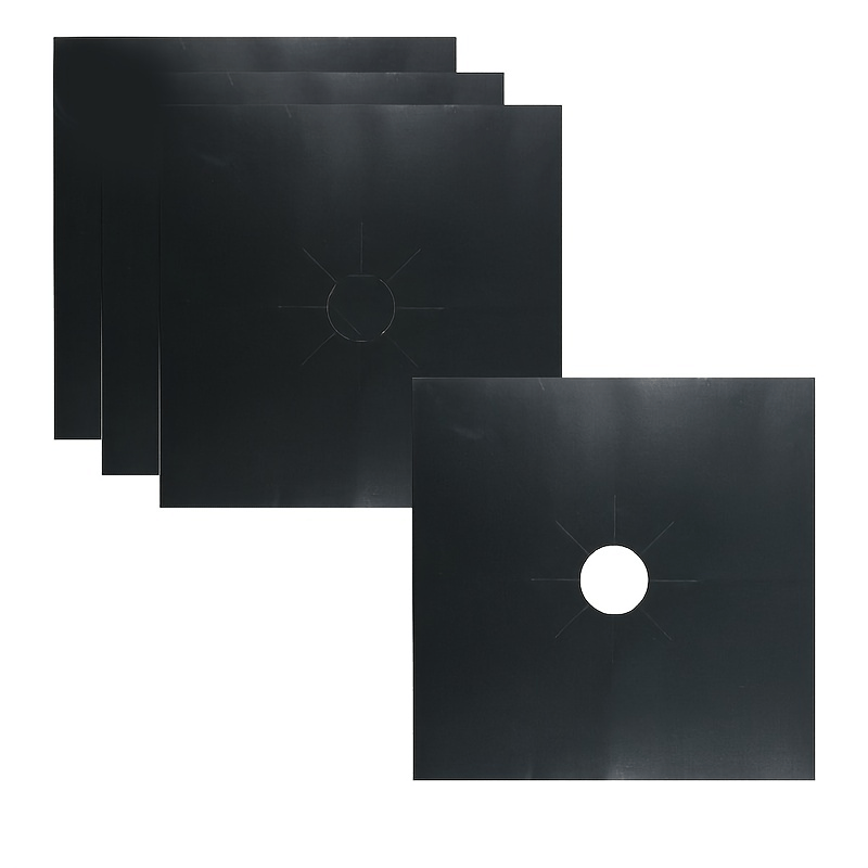 4pcs Teflon Gas Cooker Protection Pad - Washable Anti-fouling Pad
