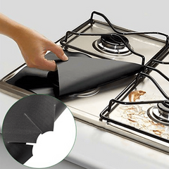 4pcs Teflon Gas Cooker Protection Pad - Washable Anti-fouling Pad
