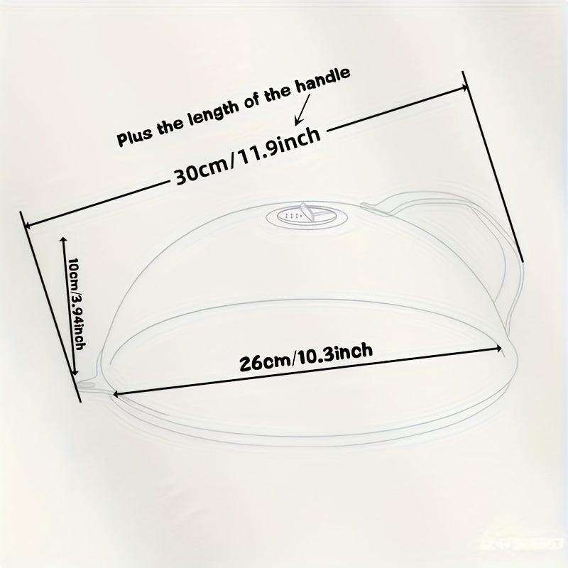Microwave Food Anti Sputtering Cover with Handle Heat Resistant Lid