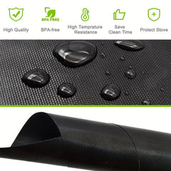 2pcs Gas Stove Mat Heat Resistant Gas Top Liner Oven Liners Mat Bib Liners