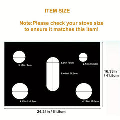 2pcs Gas Stove Mat Heat Resistant Gas Top Liner Oven Liners Mat Bib Liners