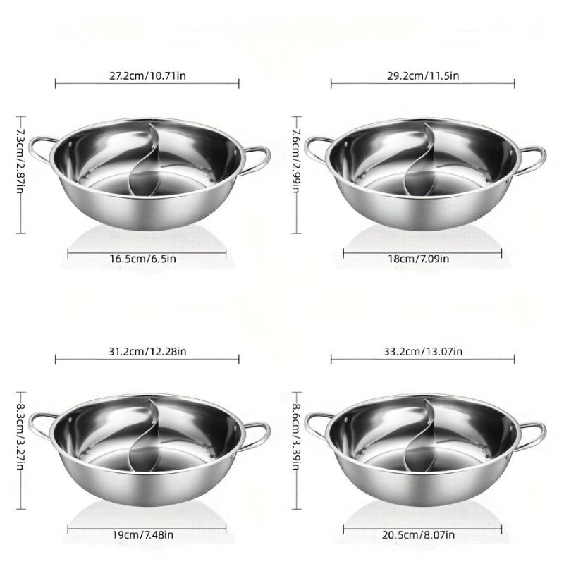 Sichuan Hot Pot Stainless Steel Cooking Pot For Gas Stovetop