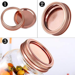 24 Pcs Split Type Leak Proof Mason Jar Lids & Rings - Stainless Steel