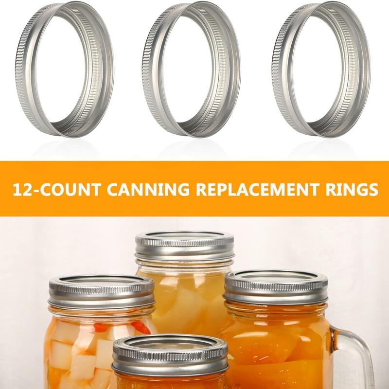 12pcs Mason Jar Rings Replacement Sealing Rings Leakproof