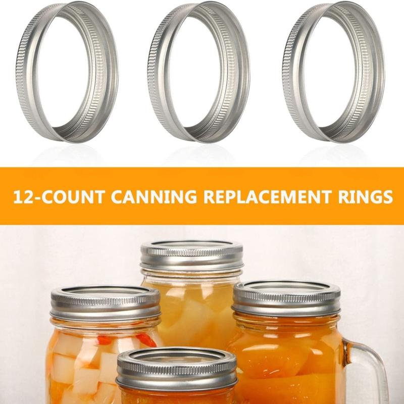12pcs Mason Jar Rings Replacement Sealing Rings Leakproof