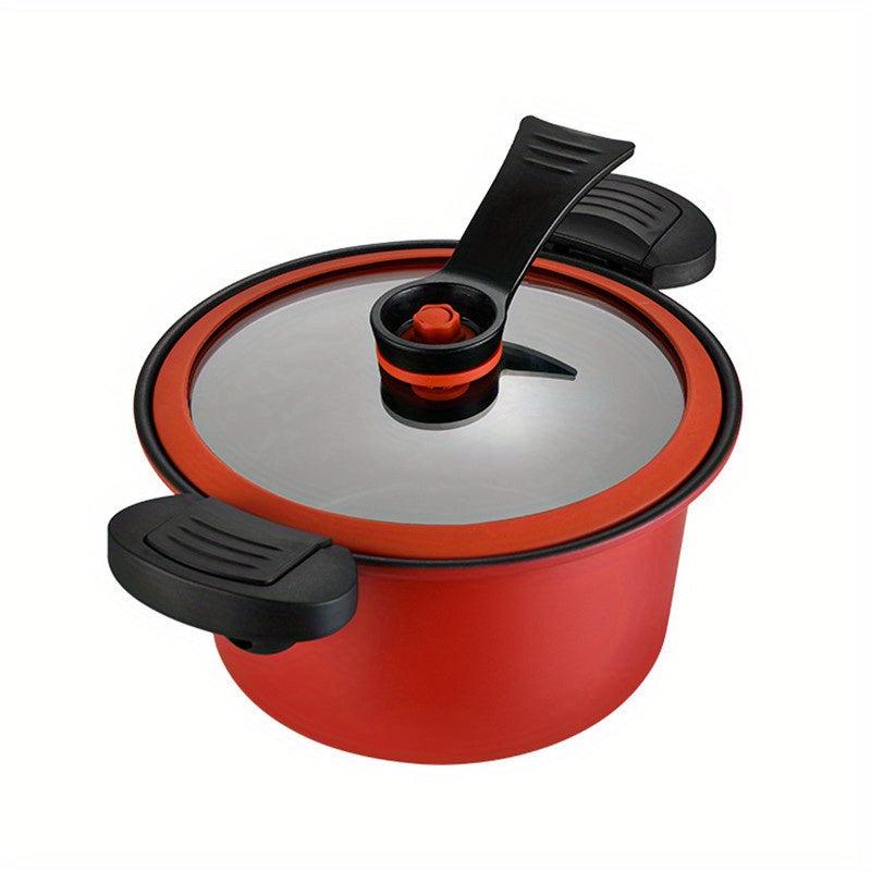 3.5L Micro Pressure Cooker Non-Stick Soup Pot for Gas Stove & Induction Cooker