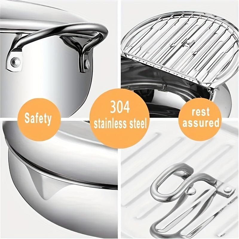 Stainless Steel Double Bottom Fryer Household Small Fryer