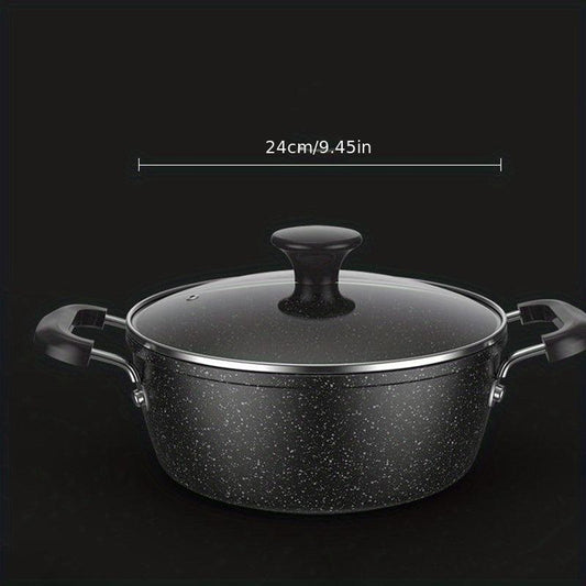 1pc Non Stick Soup Pot with Lid Maifan Stone for Induction Cooker