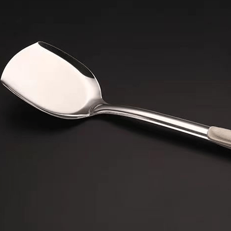 Stainless Steel Kitchen Utensil Set with Stir Frying Shovel and Soup Spoon