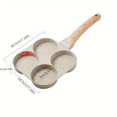 4 Holes Frying Pan Non Stick Cast Iron Skillet Egg Fry Pan