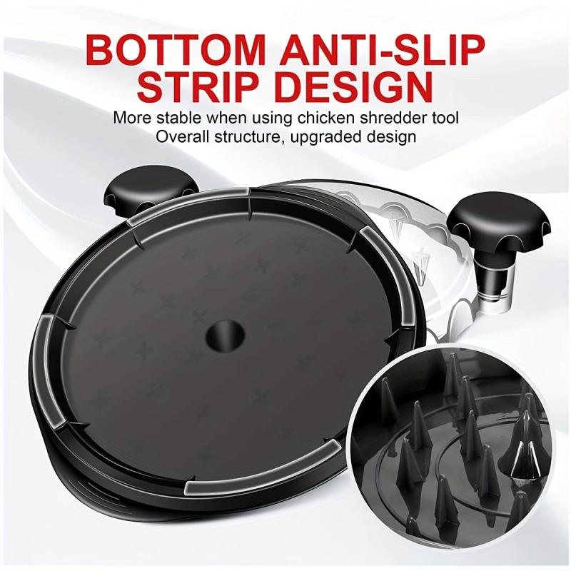 Ergonomic Chicken Shredder with Transparent Lid