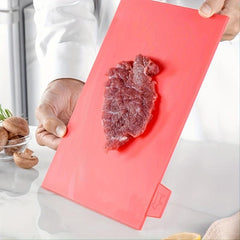 4pcs Flexible Plastic Cutting Board Mats Food Icons Non-slip Kitchen Supplies