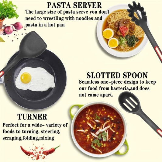 Silicone Kitchen Utensils Set, Heat Resistant, Dishwasher Safe