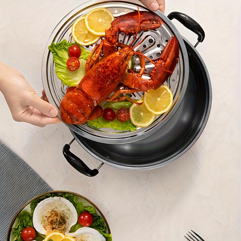 1pc Stockpots Steamer 26 10 43 Inch Soup Pot Stainless Steel Cookware