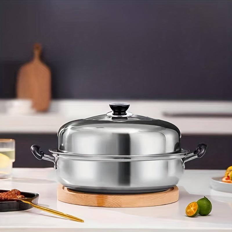 1pc Stockpots Steamer 26 10 43 Inch Soup Pot Stainless Steel Cookware