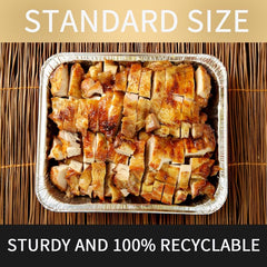 10pcs Disposable Aluminum Pans for Baking Roasting Chafing