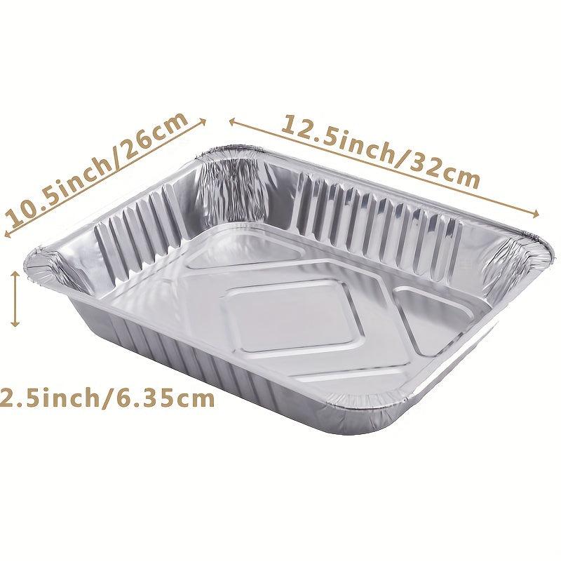 10pcs Disposable Aluminum Pans for Baking Roasting Chafing
