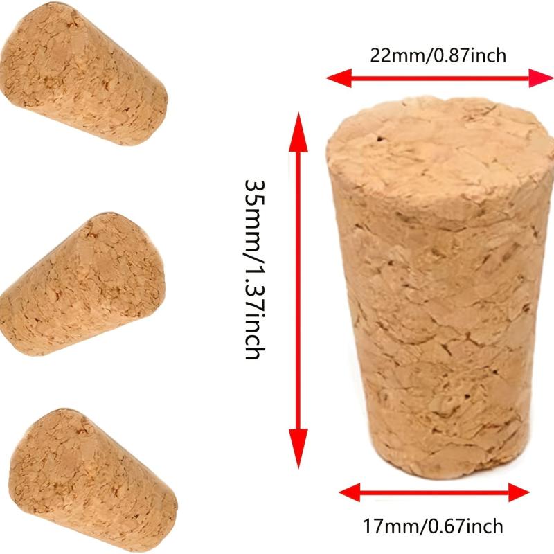 30pcs Natural Cork Wooden Wine Stopper Beer Stopper Conical Cork Wooden Beer Bot