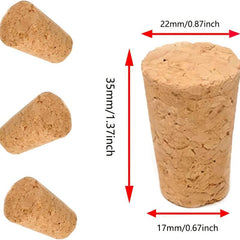 30pcs Natural Cork Wooden Wine Stopper Beer Stopper Conical Cork Wooden Beer Bot