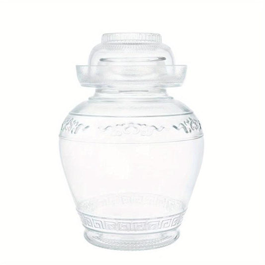 Glass Pickle Jar Fermentation Kit Crock Water Seal Airlock Lid Pickle Jar