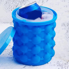 Silicone Ice Bucket and Cube Tray 2 in 1 - Durable Drinkware