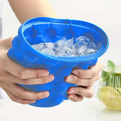 Silicone Ice Bucket and Cube Tray 2 in 1 - Durable Drinkware
