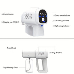 Cordless Handheld Nano Steam Gun Rechargeable Sprayer Sanitizer