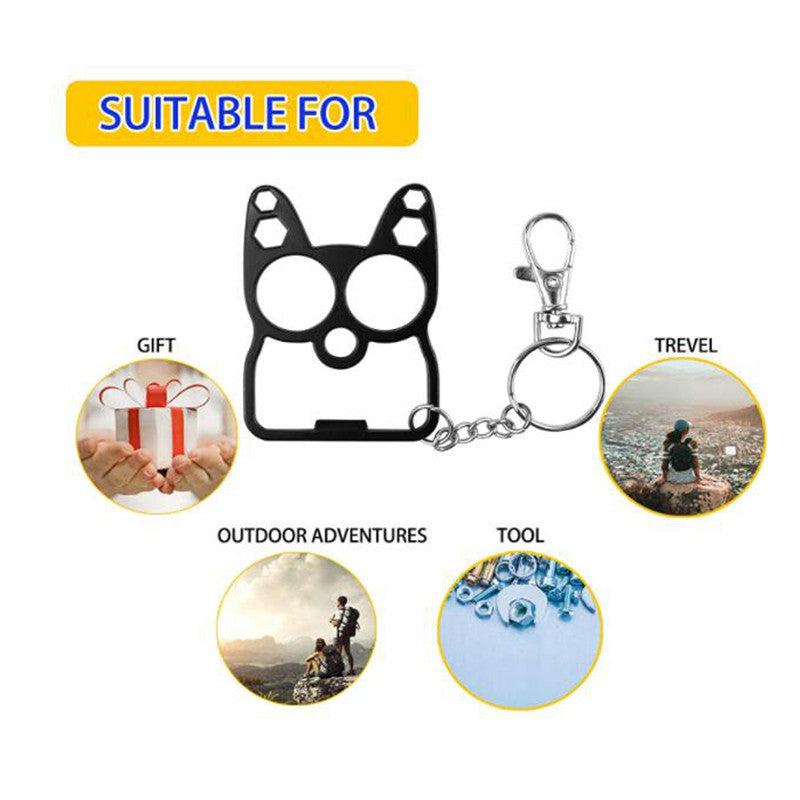 Metal Wine Opener Portable Key Chain Bottle Opener Bar Household Tool