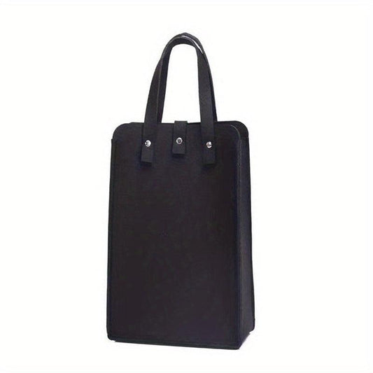 Felt Double Wine Bag Wine Carrier Tote Bag Reusable Bottle Gift Bag