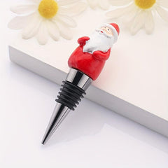 1pc Wine Corks Santa Claus Red Wine Bottle Stopper Christmas Decor