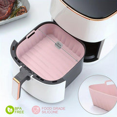 1pc Reusable Silicone Air Fryer Square Liners 4 8QT Easy Cleaning Heat Resistant