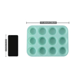1pc Silicone 12 Muffin Cup Cake Oven Pan