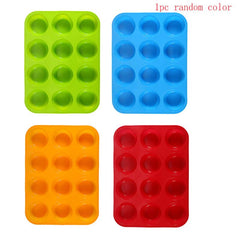 1pc Silicone 12 Muffin Cup Cake Oven Pan