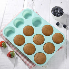 1pc Silicone 12 Muffin Cup Cake Oven Pan