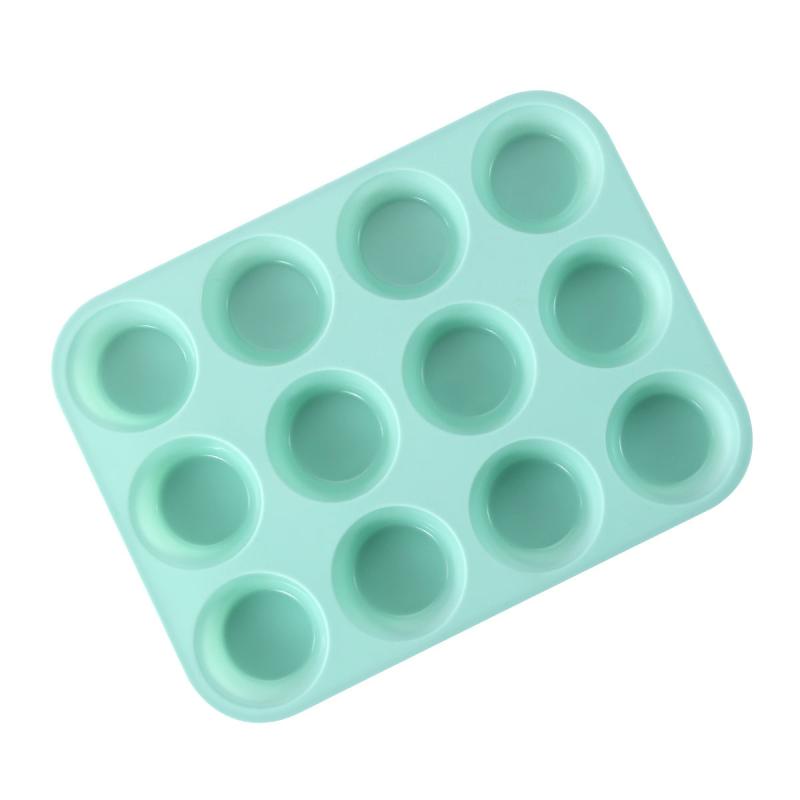 1pc Silicone 12 Muffin Cup Cake Oven Pan