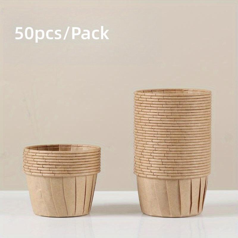 50pcs Disposable Muffin Cups Heat Resistant Paper Cupcake Liners Baking Tools