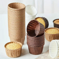 50pcs Disposable Muffin Cups Heat Resistant Paper Cupcake Liners Baking Tools
