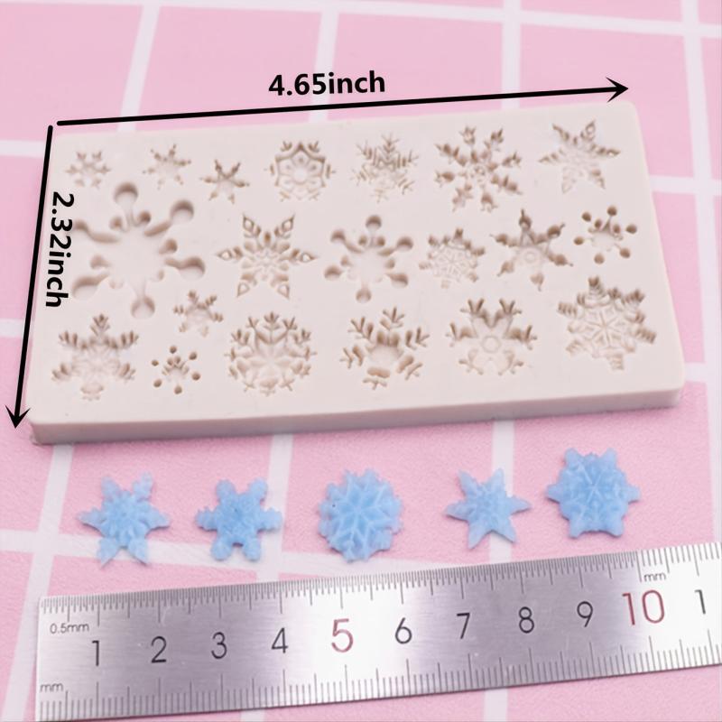 Snowflake Fondant Silicone Mold Christmas Cake Topper Decoration