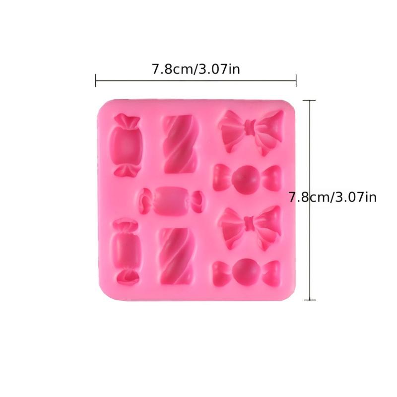 Silicone Baking Mold for Chocolate Flap with Nine Candy Shapes