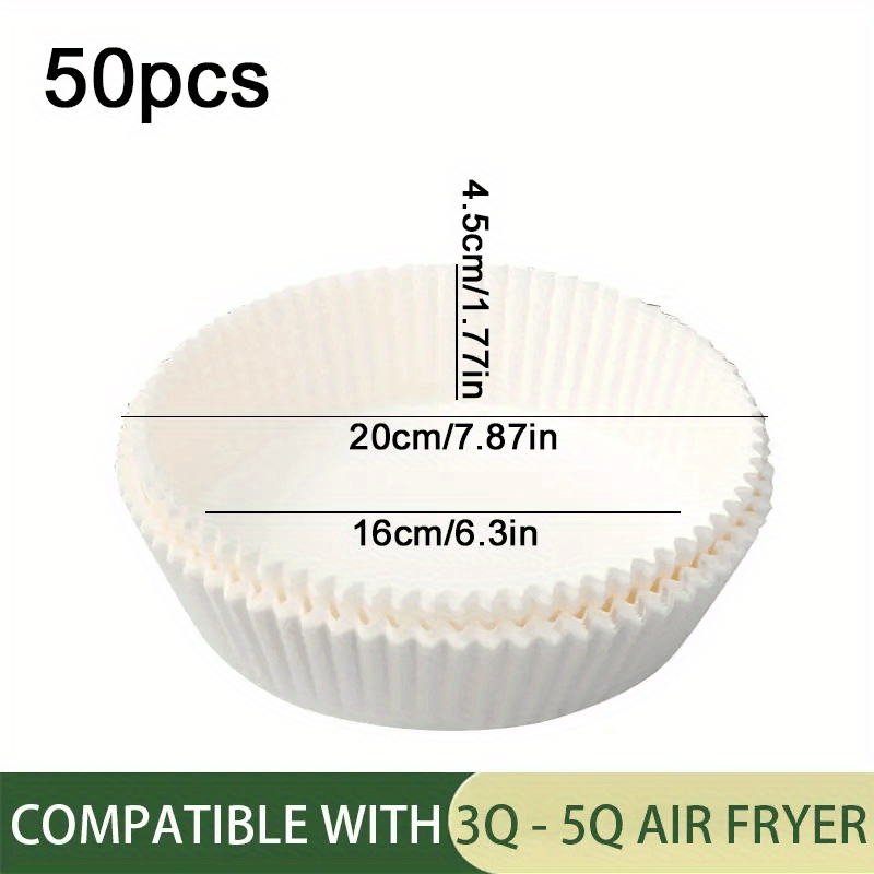 Air Fryer Disposable Paper Liner, Non-Stick Baking Paper, 12.7-20