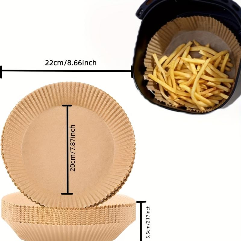 Air Fryer Disposable Paper Liner, Non-Stick Baking Paper, 12.7-20