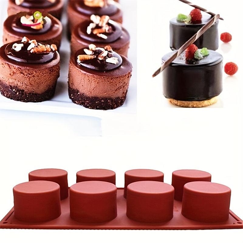 Cylindrical Mousse Cake Mold 3D Silicone Mold