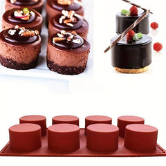 Cylindrical Mousse Cake Mold 3D Silicone Mold