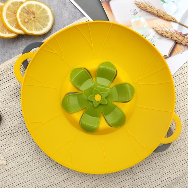 Silicone Spill Stopper Lid Cover for Pans and Pots, Anti-Spill Lid