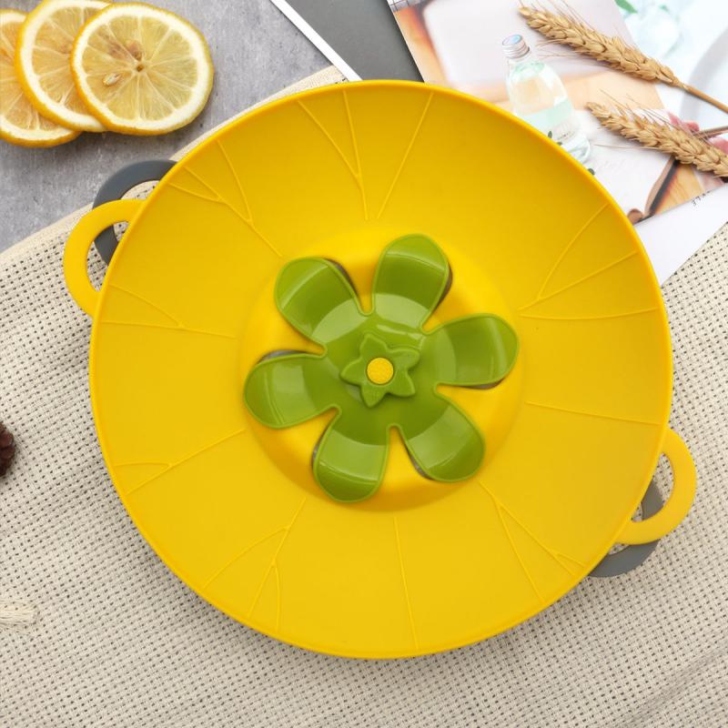 Silicone Spill Stopper Lid Cover for Pans and Pots, Anti-Spill Lid