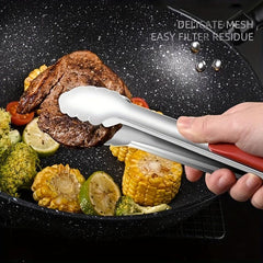 3 PCS Stainless Steel Kitchen Cooking Tongs Good Grip Tongs