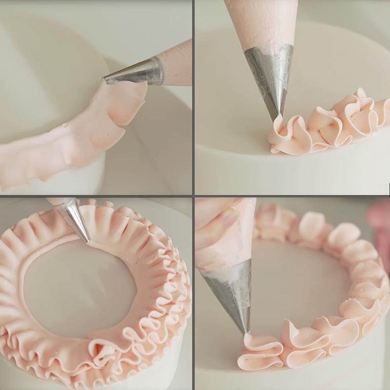 7pcs Pleated Skirt Tube Nozzle Set for Pastry Baking