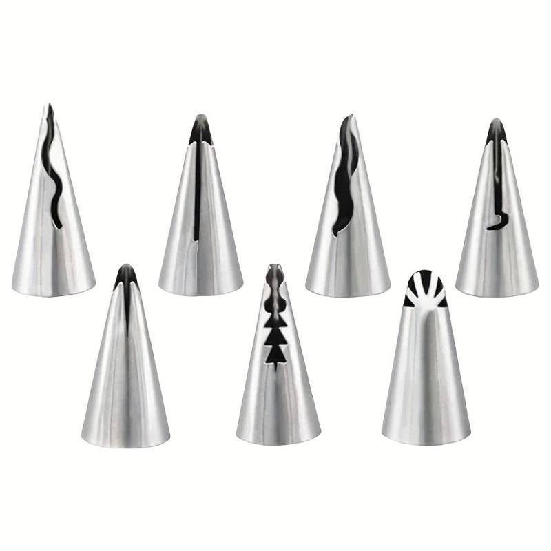7pcs Pleated Skirt Tube Nozzle Set for Pastry Baking